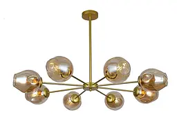 Люстра стельова Levistella 7526039-8 GD+BR, E27, золото, коричневий, сучасний стиль
