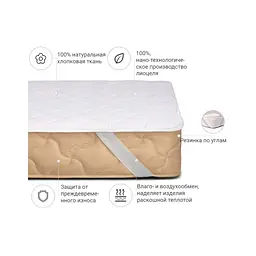 Наматрацник MirSon Natural Line Стандарт Тенсел (Modal) 980 80x160 см (2200000834768) - мініатюра 2