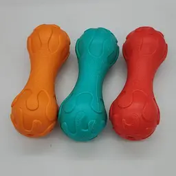 Іграшка-гантеля для собак Bonny Finger barbells зі звуком, Помаранчевий - мініатюра 3