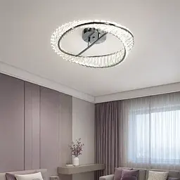 Кришталева стельова LED-люстра Artlight 562/500CH зі спіральним кільцем, хром, 58 Вт, від 10-18 м²