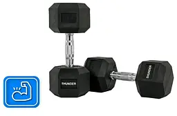 Гантель шестигранна Thunder 15 кг (HEXAGONAL-DUMBBELLS-15KG) - мініатюра 7