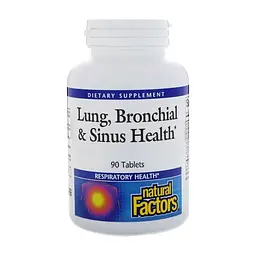 Витаминно-минеральный комплекс Natural Factors Здоровье Дыхательных Путей, Lung, Bronchial & Sinus Health, 90 Таблет (NFS-03505)
