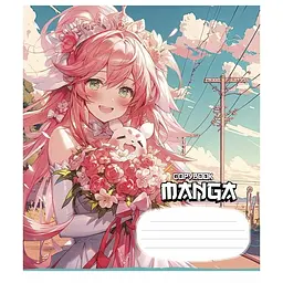 Зошит учнівський "Manga style" 024-3323K-4 в клітинку, 24 аркуша