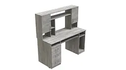 Комп'ютерний стіл Анжело Ferrum-decor 1400x1422x600 ДСП Бетон 16 мм (FRD-104709) - мініатюра 3