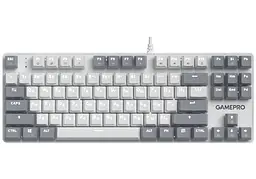 Механічна ігрова клавіатура GamePro MK-110-W USB Hot-Swap Outemu Red Switch White-Gray