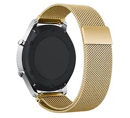 Міланський сітчастий ремінець Primo для годинника Huawei Watch GT 2/GT Active 46 мм Gold - мініатюра 2