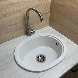 Кухонна мийка Adamant CIRCUM біла 500x425x180 мм, без крила 50 см - мініатюра 2