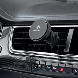 Автотримач для телефона з БЗП ACEFAST D33 Qi2 magnetic wireless charging car holder for air vent Black (6974316280293) - мініатюра 5
