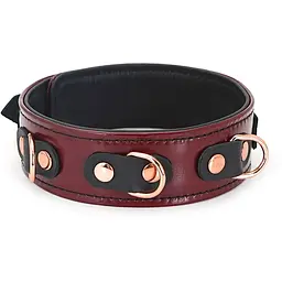 Нашийник з повідцем Liebe Seele Wine Red Collar and Leash - мініатюра 2