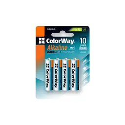 Батарейка ColorWay AA LR6 Alkaline Power (лужні) x4 blister (CW-BALR06-4BL)