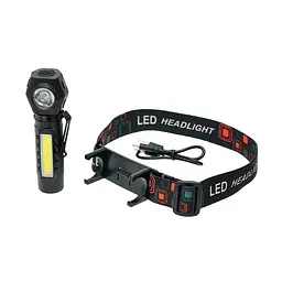 Ліхтарик налобний LED RL-211 Type-C, XPE LED+COB, Magnetic fix torch - мініатюра 2