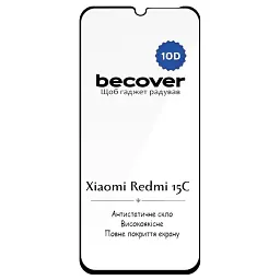 Скло захисне BeCover 10D Xiaomi Redmi 15C 4G/5G Black (713908) - мініатюра 3