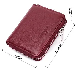 Практичний гаманець для жінок із натуральної шкіри ST Leather 22450 бордовий - мініатюра 3