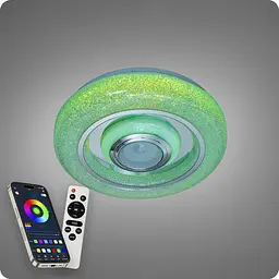 Люстра світлодіодна 517 Dlight RGB з пультом і колонкою 45Вт Білий (02147)