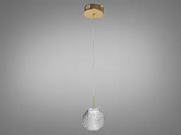 Люстра стельова LED Diasha 3006/1G G4, 1 лампа, метал, скло, сучасний стиль, регулювання висоти, IP20 - мініатюра 4