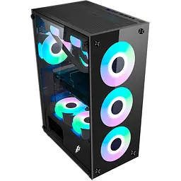 Корпус 1stPlayer V7-4F1 Color LED Black [101571] - мініатюра 3