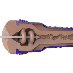 Мастурбатор-попка Fleshlight Boost Blast Female Light Medium Flesh, плаваючі кільця Turbo Tech - мініатюра 5