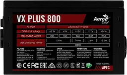 Блок живлення AeroCool VX Plus 800 800W (ACPN-VS80AEY.11) [100090] - мініатюра 4