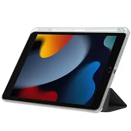 Обкладинка BeCover Ultra Slim Origami Transparent з кріпленням Apple Pencil для Apple iPad 10.2 2019/2020/2021 Black (711098) - мініатюра 2