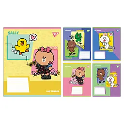 Набір зошитів шкільних YES А5/12 клітинка Line Friends Funny 25 шт (767638)