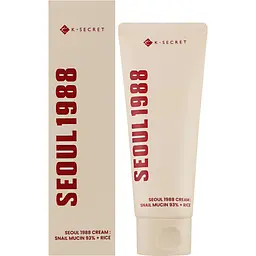 Крем для обличчя K-Secret Seoul 1988 Cream Snail Mucin 93% + Rice з фільтратом равлика 100 мл