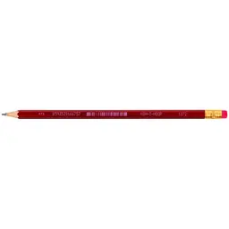 Олівець графітний  Koh-i-Noor Oriental НВ з гумкою бордовий (1372) - мініатюра 2