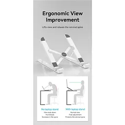 Підставка для ноутбука Vention Laptop Stand White (KDNW0) - мініатюра 3