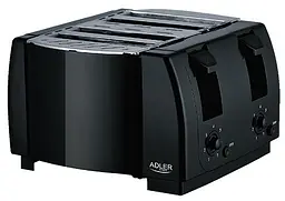 Тостер Adler AD 3211 на 4 ломтика, мощность 1300Вт