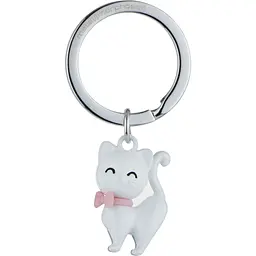 Брелок Metalmorphose White cat with silicone bowtie (8000020806897)