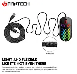 Ігрова миша Fantech X UX-2 RAPTOR PixArt 3360, 250IPS, 50G, 1200DPI Black - мініатюра 4