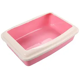 Туалет для котів з бортиком AnimAll A 951, високий знімний борт, 41×30×11,7 см, рожевий