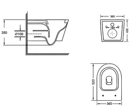 Унітаз підвісний Qtap Swan Ultra Quiet White, з сидінням Slim Duroplast/ Soft-close/ Quick Release QT16335180W - мініатюра 8