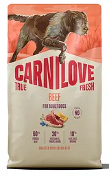 Сухий корм Carnilove True Fresh Beef для cобак яловичина 4 кг