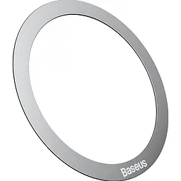 Пластини для автотримачів Baseus Halo Series Magnetic Metal Ring Silver (PCCH000012) [117260] - мініатюра 2