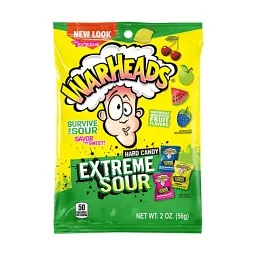 Льодяники Warheads Extreme Sour Hard Candy Peg Bag 56г