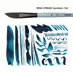 Синтетика саблевидна плоска, даггер, Stream 143, № 2, к.р. пензель ROSA (4823098517313) - мініатюра 3