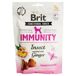Беззернові ласощі для собак Brit Care Immunity комахи з імбиром 150 г - мініатюра 2