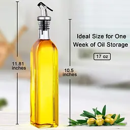 Диспенсер для олії WERTIOO для кухні, 4 скляні пляшки-диспенсери для оливкової олії об'ємом 17 унцій з 4 дозаторами, 1 лійкою з не - мініатюра 2