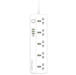 Мережевий фільтр-подовжувач Prologix Premium PRSC5415W 5 розеток 4 USB (PD+QC3.0+2 AUTO ID) 2 м - мініатюра 2