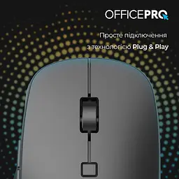 Миша OfficePro M305B Silent Click Ergonomic Wireless Black [144317] - мініатюра 6