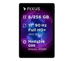 Планшет Pixus TITAN 11 8/256 GB LTE Android 15 Grey