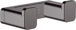 Гачок подвійний Hansgrohe AddStoris 3.6 х1.6 x 6.6 см Brushed Black 41755340, Шліфований чорний хром