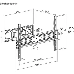 Кріплення для телевізора UniBracket BZ16-63 37-70" чорне (7453031360712) [174975] - мініатюра 11