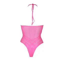 Боді Ouch! With Halter Neck, XL/XXXXL (рожевий) - мініатюра 4