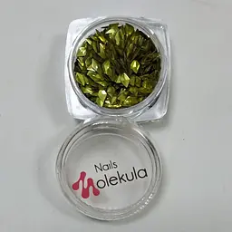 Декор для дизайну нігтів Nails Molekula №02 Жовто- зелений ромб