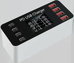 Мультизарядний пристрій Addap 8 портів USB Type-C A9 65 W PD (WLX-A9) - мініатюра 9
