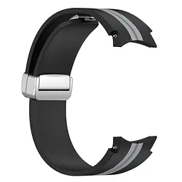 Ремінець для Samsung Galaxy Watch 4 44mm - чорно-зелений ширина кріплення 20мм силікон Watchbands Cls-line (W16-5WB41989099) - мініатюра 3