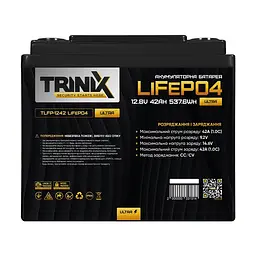 Акумуляторна батарея літій-залізо-фосфатна 12.8В 42А*год Trinix TLFP-1242 Ultra LiFePO4 (Black) (44-00084) - мініатюра 2