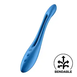 Вібратор Satisfyer Elastic Game 20 см блакитний - мініатюра 3