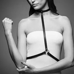 Портупея Bijoux Indiscrets MAZE - I Harness Black, екошкіра, дуже стильна - мініатюра 3